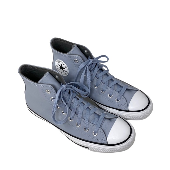 Converse Chuck Taylor High Leather Heirloom Silver Women's Casual Shoes A05594C - Picture 3 of 8